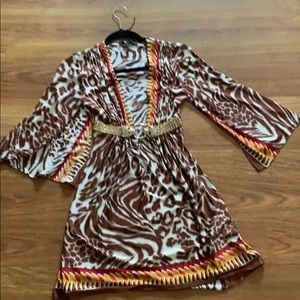 Sky leopard mini dress